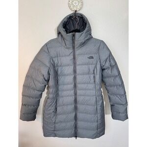 The North Face Women's Gray Insulated Hooded Parka Jacket Size Medium- Like New